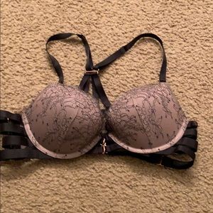 Gorgeous Victoria Secret bra in black mauve lace